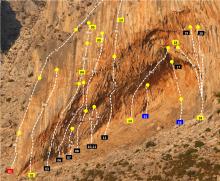Climbing topo Grande Grotta Kalymnos