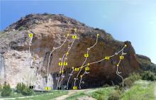 Climbing Topo  Santa Linya Cave