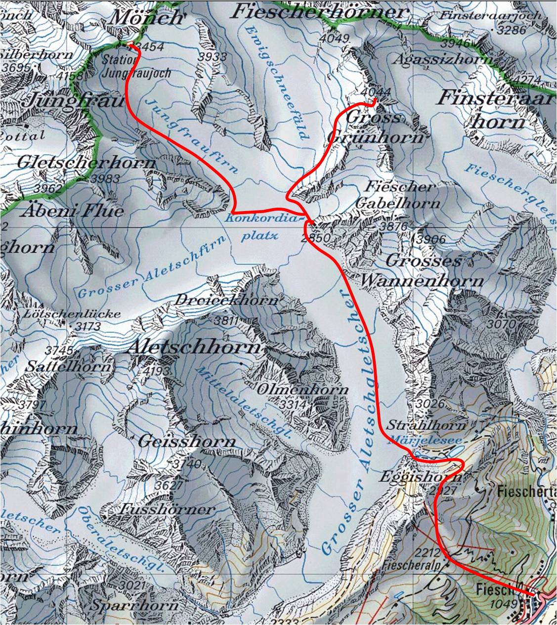 Gross Grünhorn ski tour
