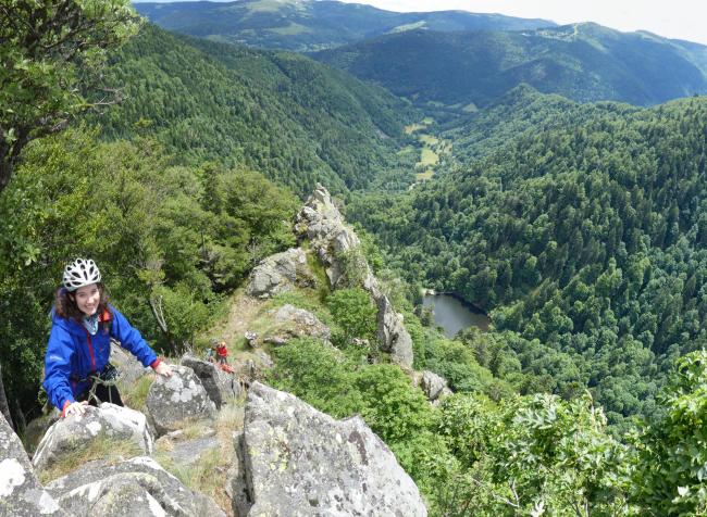 Scrambling up the Arete des Spitzkopf, Vosges
