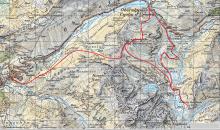 Pazolastock ski tour topo