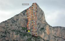 Punta Giradili climbing topo