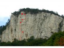 Bränten topo, klettern, Basler Jura
