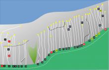 Climbing topo cevio tessin
