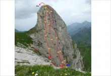 Klettern, climbing topo Churfirsten - Tristencholben