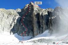 Galengrat Verschneidung climbing topo