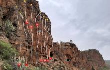 Climbing topo, Guaria, Tenerife