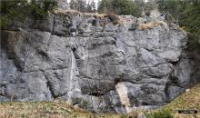 Climbing on the lower wall Kraxentrager, Ettal