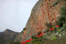 Climbing topo Leonidio hot rock
