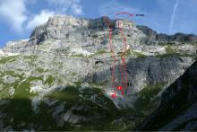 Klettern, climbing topo Rätikon Sulzfluh