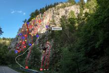 Schlüchttal Tannholzwand climbing / Klettern topo