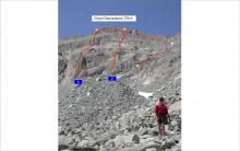 Sir Elias, Piccolo Diamantino, Chlyne Diamantstock klettern