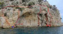 Kalymnos Vathy Deep Water Solo climbing topo