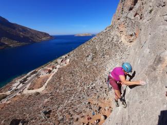Climbing Newcomer, Pocket Wall, Sea Breeze, Kalymnos