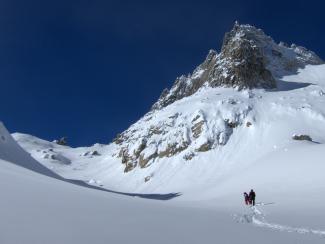 Chli Bielenhorn, ski tour, view of Gross Bielenhorn